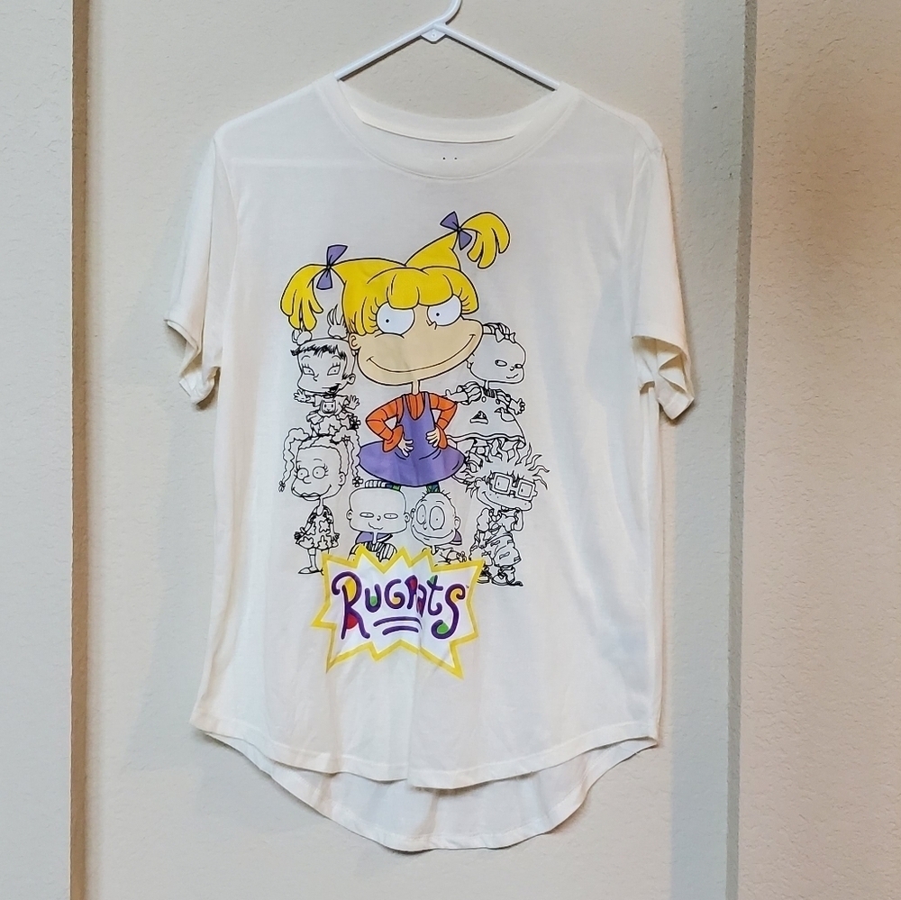 Nickelodeon Rugrats Short Sleeve Oversized Graphic T-Shirt - White XL